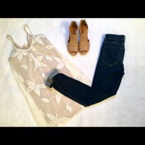 Lace Overlay Tank Top